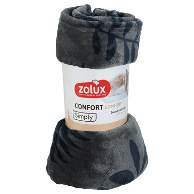 Zolux Dog Blanket Cocoon Pattern Grey – Soft Fleece Blanket – Protects Furniture