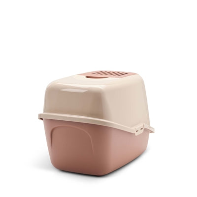 Savic Nestor Champagne Pink / Terracotta Cat Litter Box - Image 2