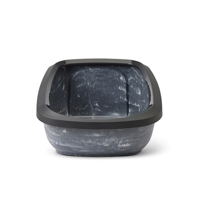 Savic Aseo Jumbo Marble Cat Litter Box Gray/Black - Image 2