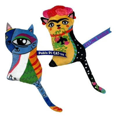 Kong artz Kahlo/Picasso 2-pack – creative crinkly catnip duo – 19 cm