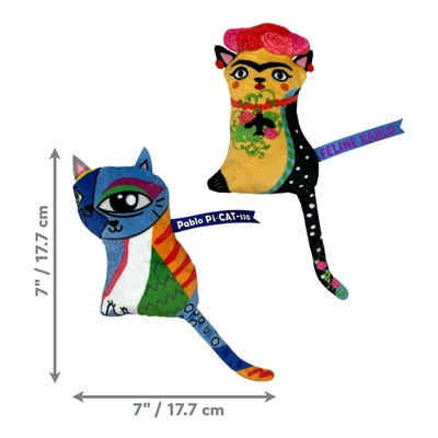 Kong artz Kahlo/Picasso 2-pack - creative crinkly catnip duo - 19 cm - Image 2