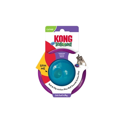 Kong cat infused gyro - treat-dispensing spinner toy - 10x10x6.5 cm - Image 3