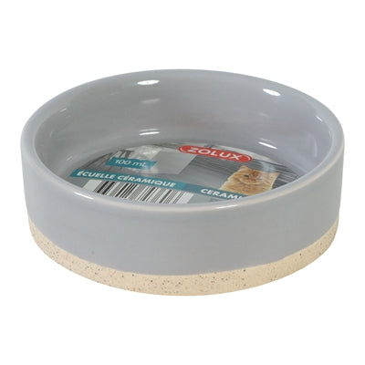 Zolux Olaria Ceramic Food Bowl, Grey
