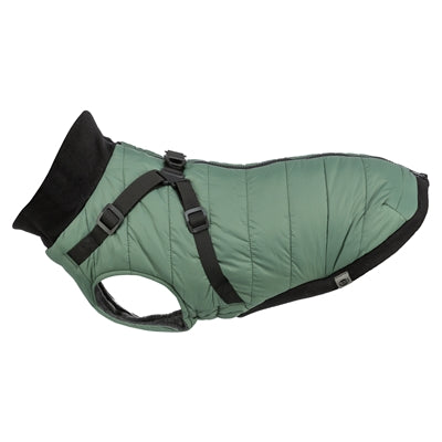 Trixie Pontis Dog Jacket with Harness, Sage Green - Image 1