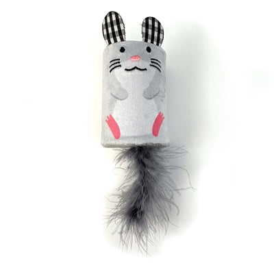 Happy Pet Tabby Patch Muis Ratel En Roller Grijs - Image 1