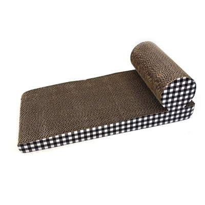 Happy Pet Tabby Patch Krabmat Chaise Lounge Karton - Image 3