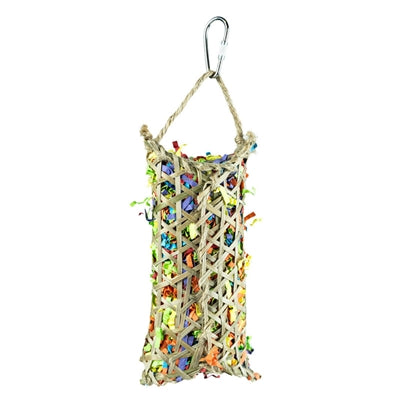 Back Zoo Nature Parakeet Woven Bamboo Pouch - Image 1