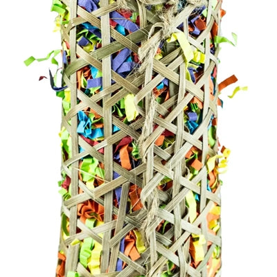 Back Zoo Nature Parakeet Woven Bamboo Pouch - Image 2