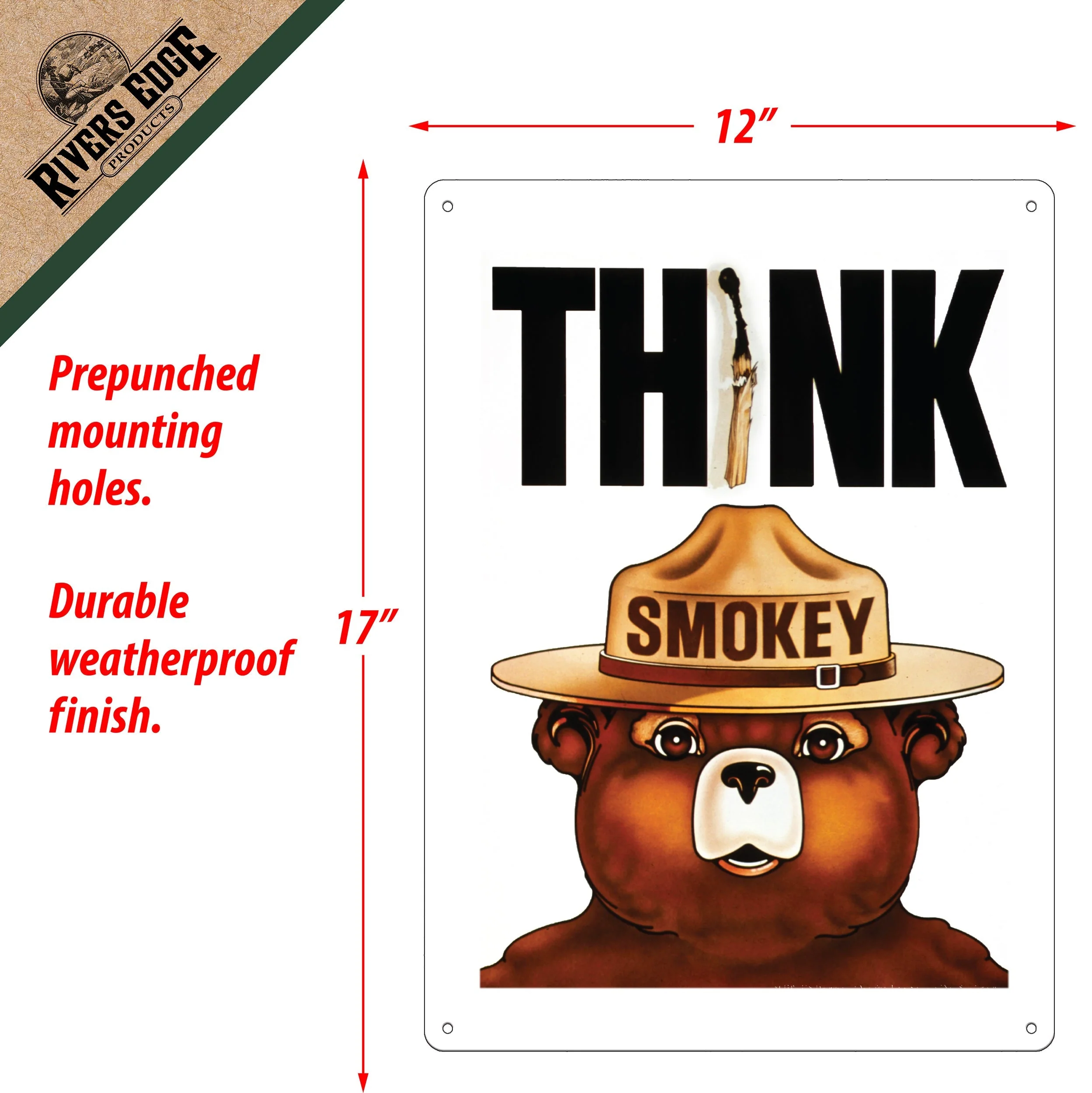 Tin Sign 12in x 17in-Smokey - Image 2