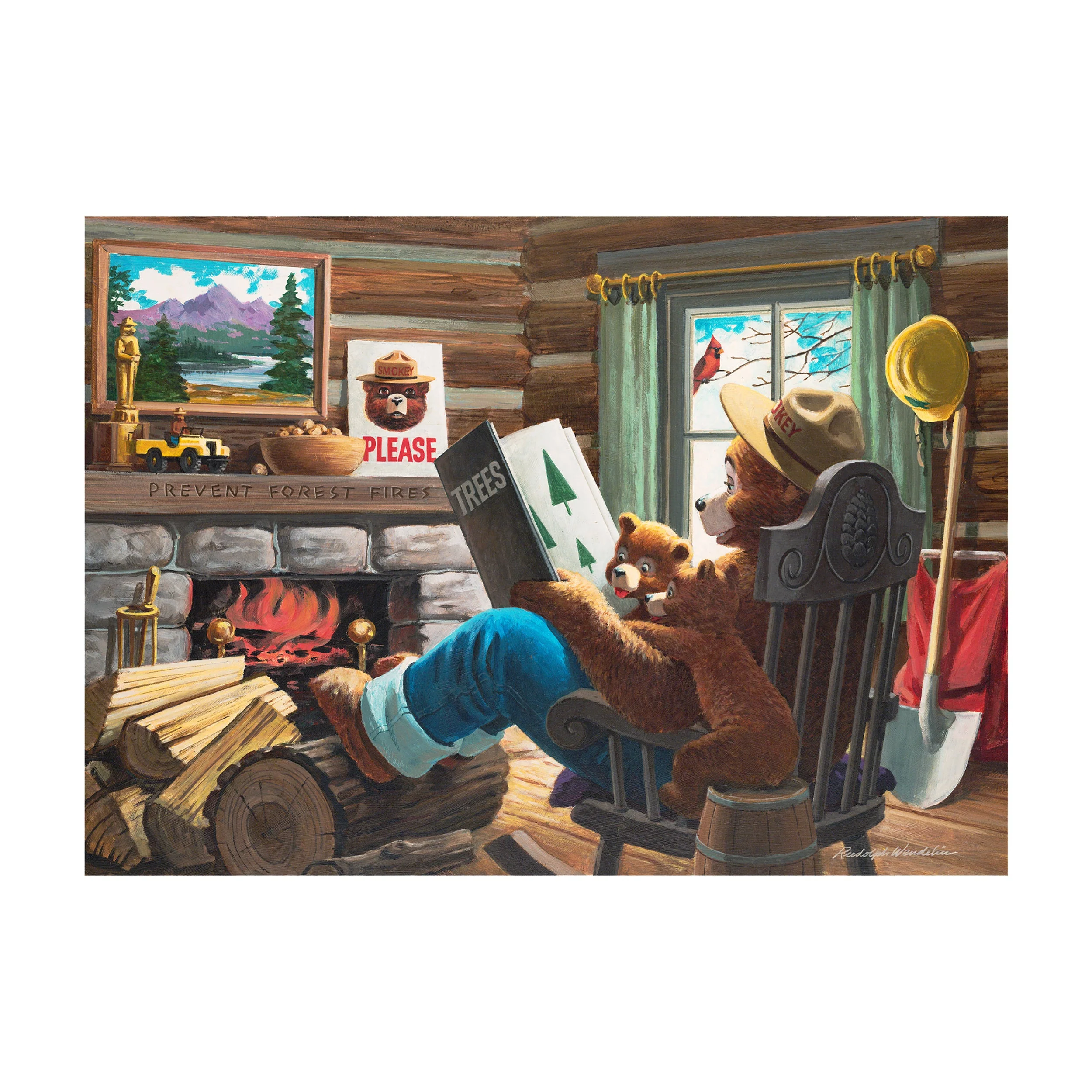 Puzzle in Tin 1000-Piece-Smokey By Fireplace