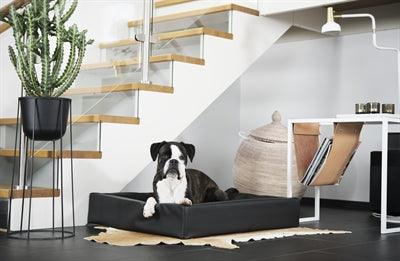 Bia bed faux leather cover black - durable dog basket cover - excluding bed itself - Image 3