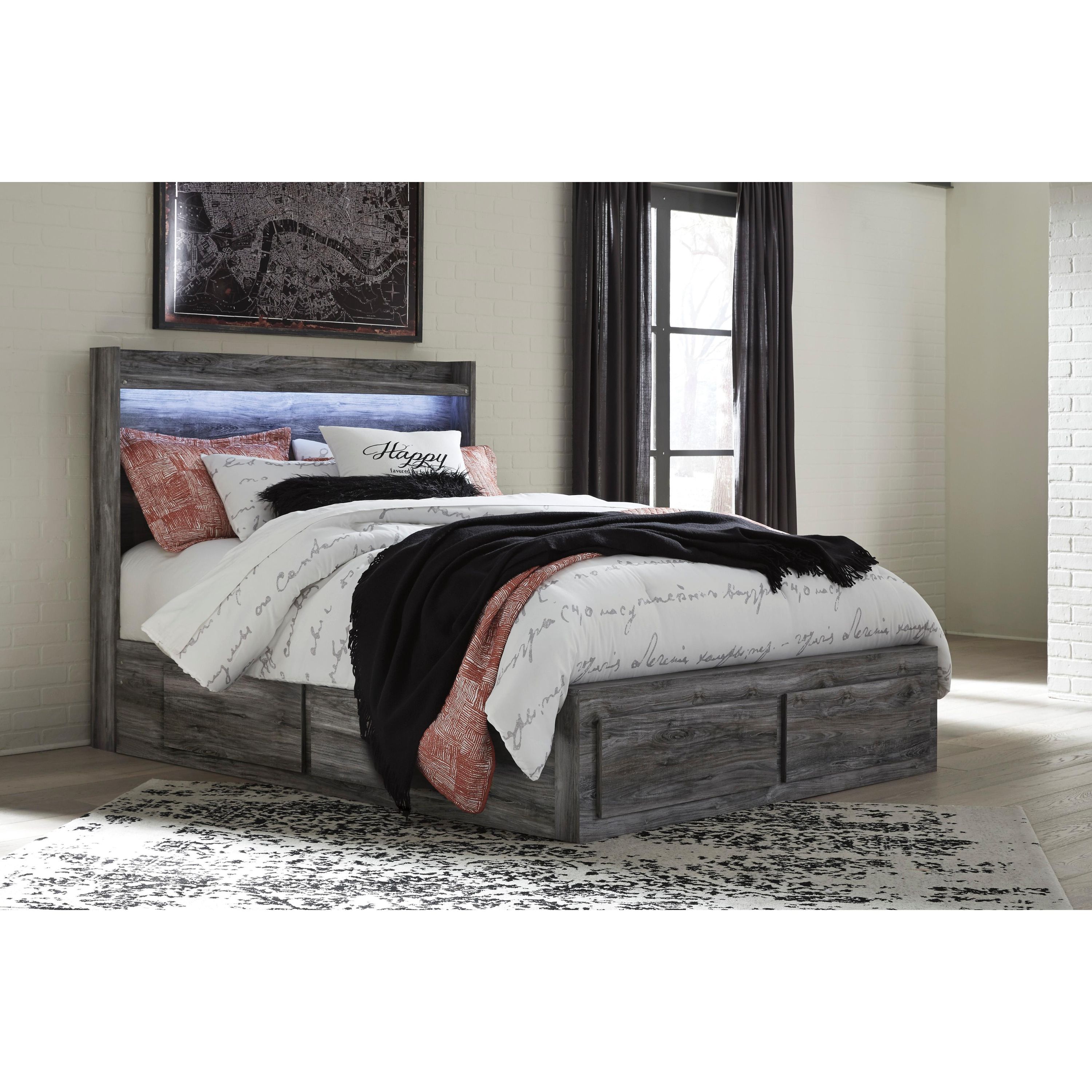 Signature Design by Ashley Baystorm Queen Panel Bed with Storage B221-57/B221-54S/B221-60/B221-60/B100-13 - Image 1