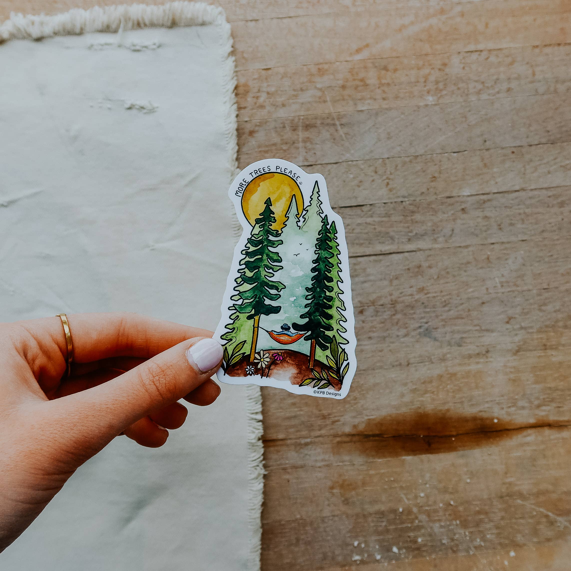 More Trees Please Vinyl Sticker (3x3in) - Image 1