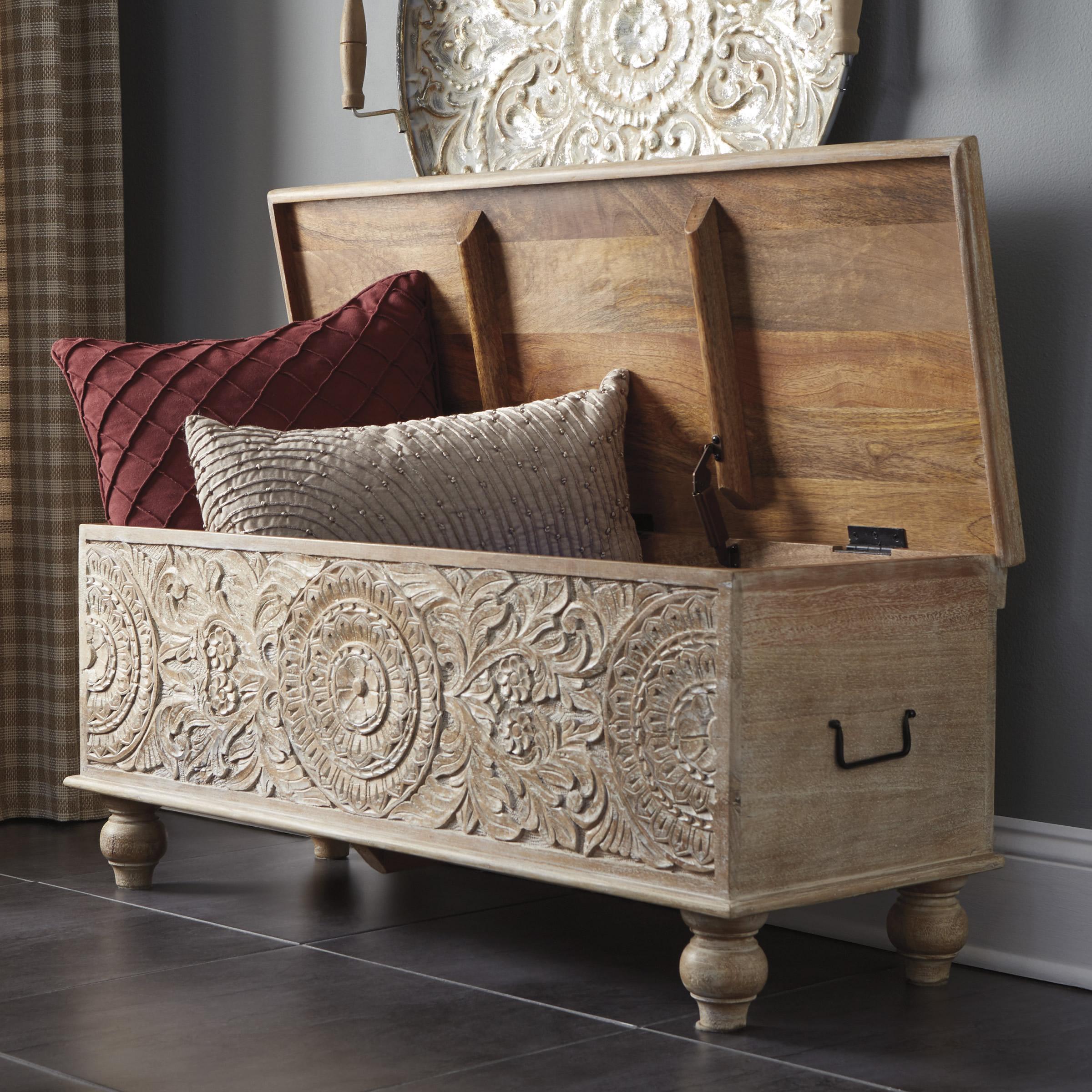 Signature Design by Ashley Fossil Ridge A4000039 Storage Bench - Image 3