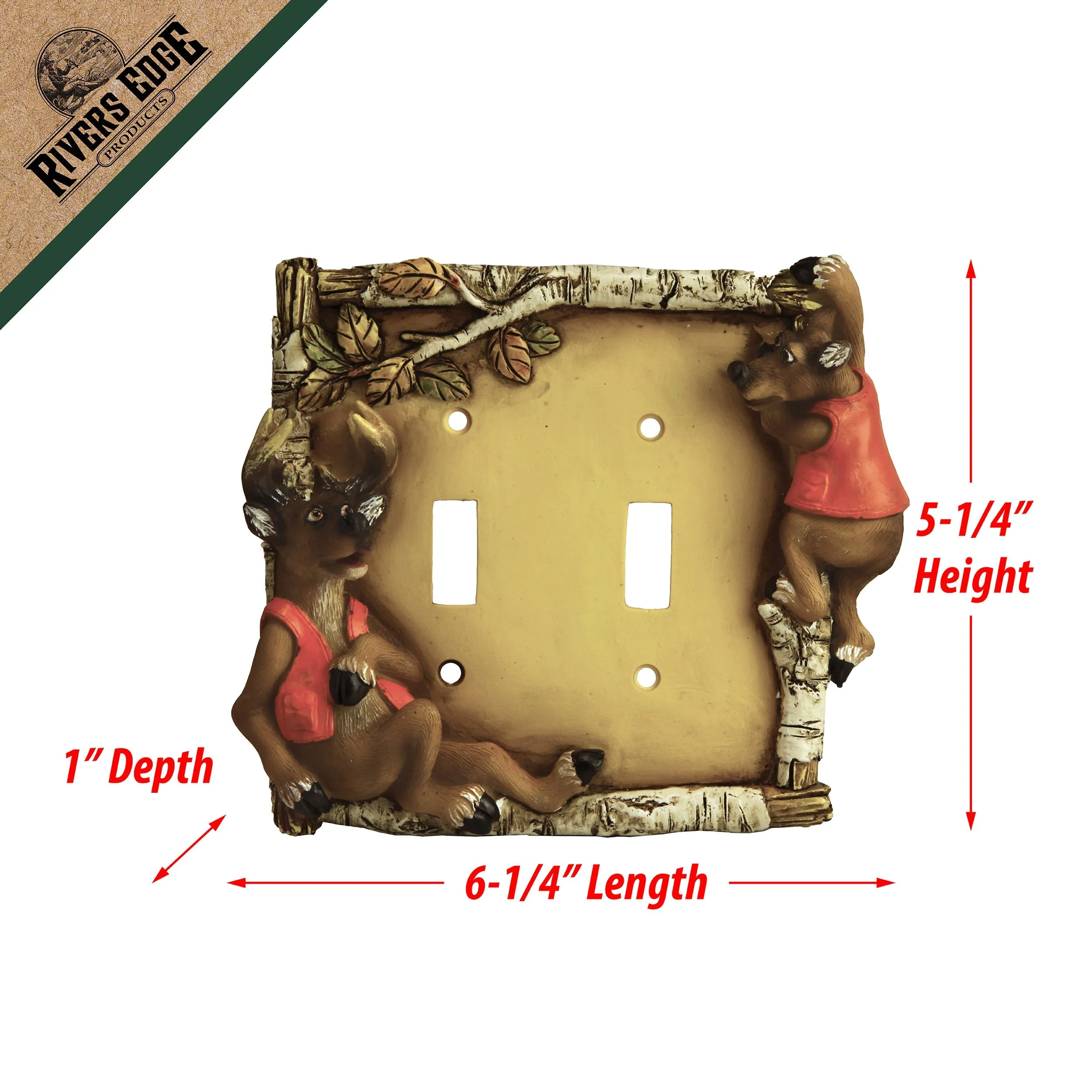 Double Switch Plate Cover-Cute Deer - Image 3