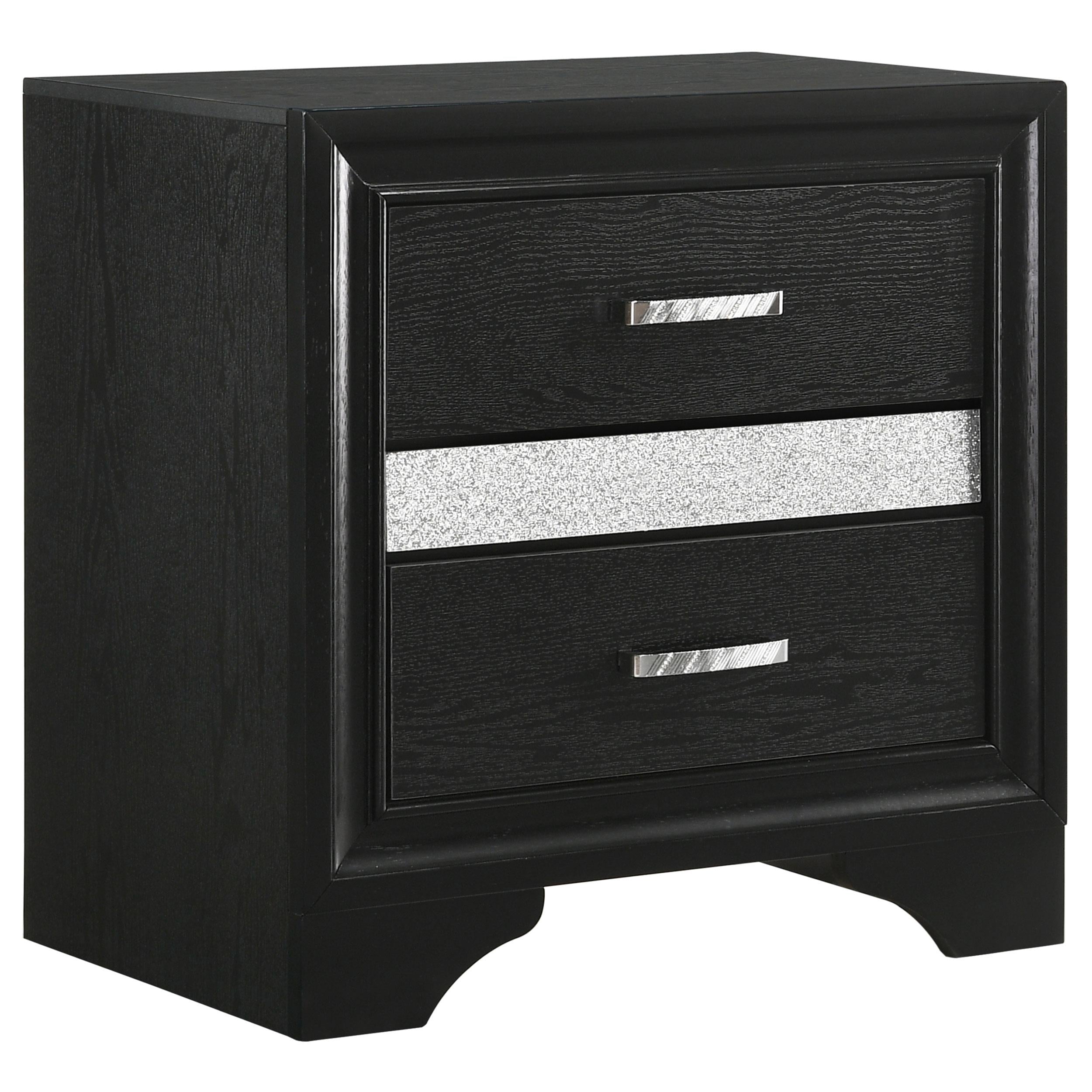 Coaster Furniture Miranda 206362 2-Drawer Nightstand – Black