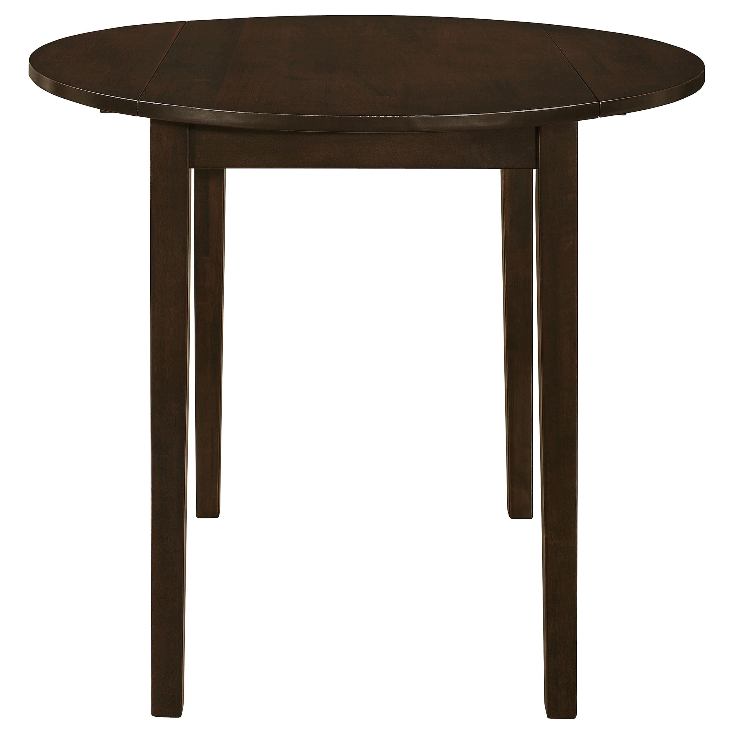 Coaster Furniture Bucknell 130005 3-piece Round Drop Leaf Dining Table Set - Cappuccino - Image 1