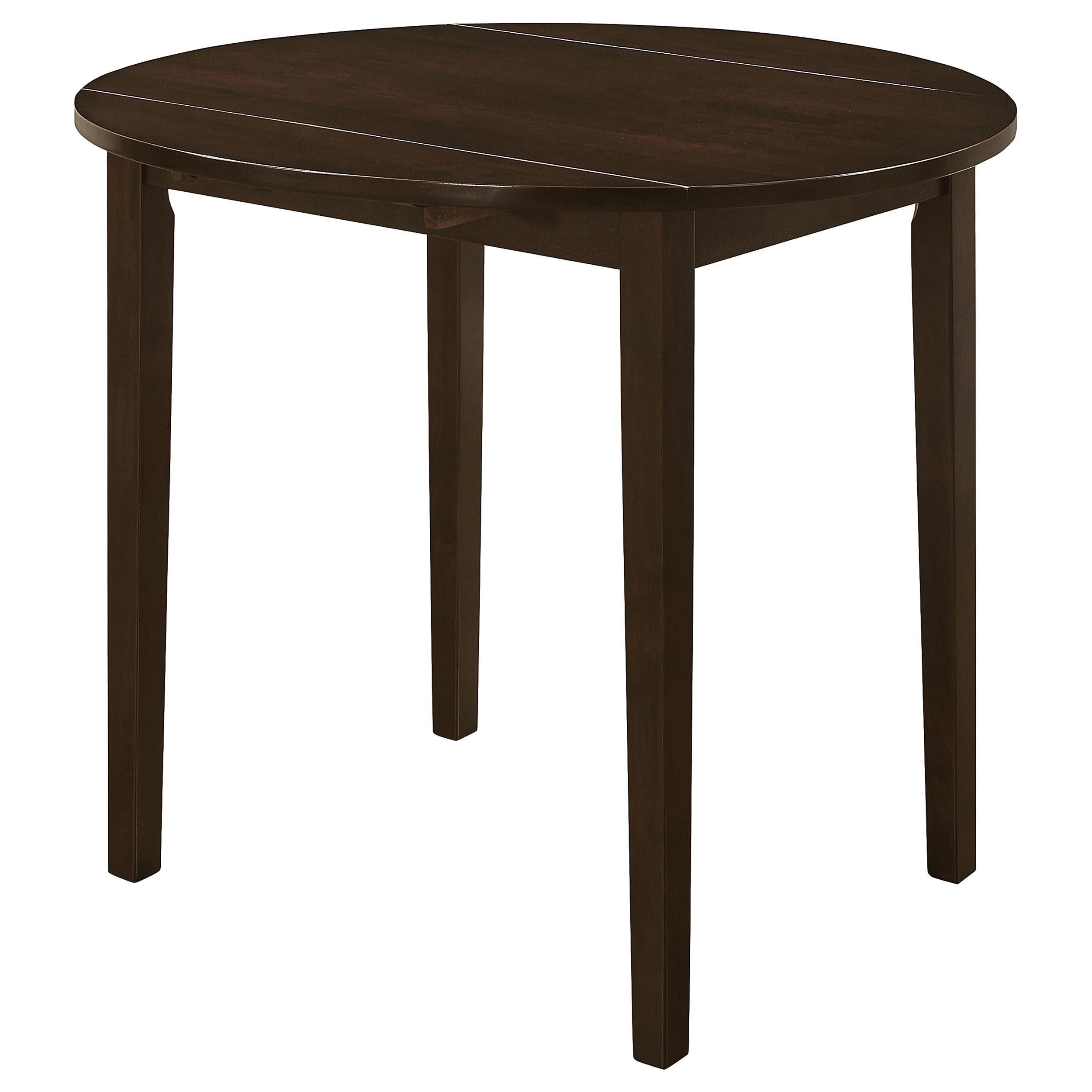 Coaster Furniture Bucknell 130005 3-piece Round Drop Leaf Dining Table Set - Cappuccino - Image 2