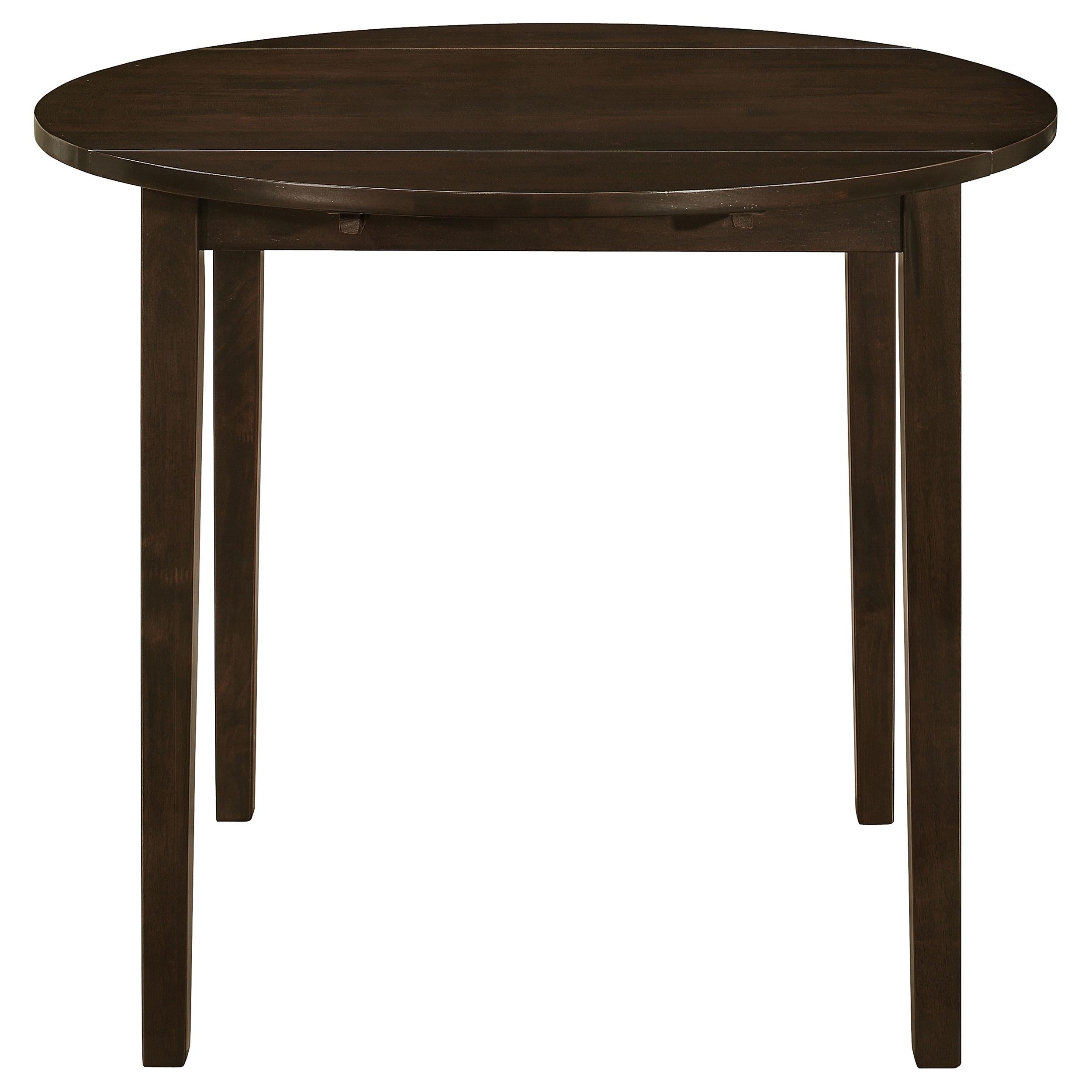Coaster Furniture Bucknell 130005 3-piece Round Drop Leaf Dining Table Set - Cappuccino - Image 3