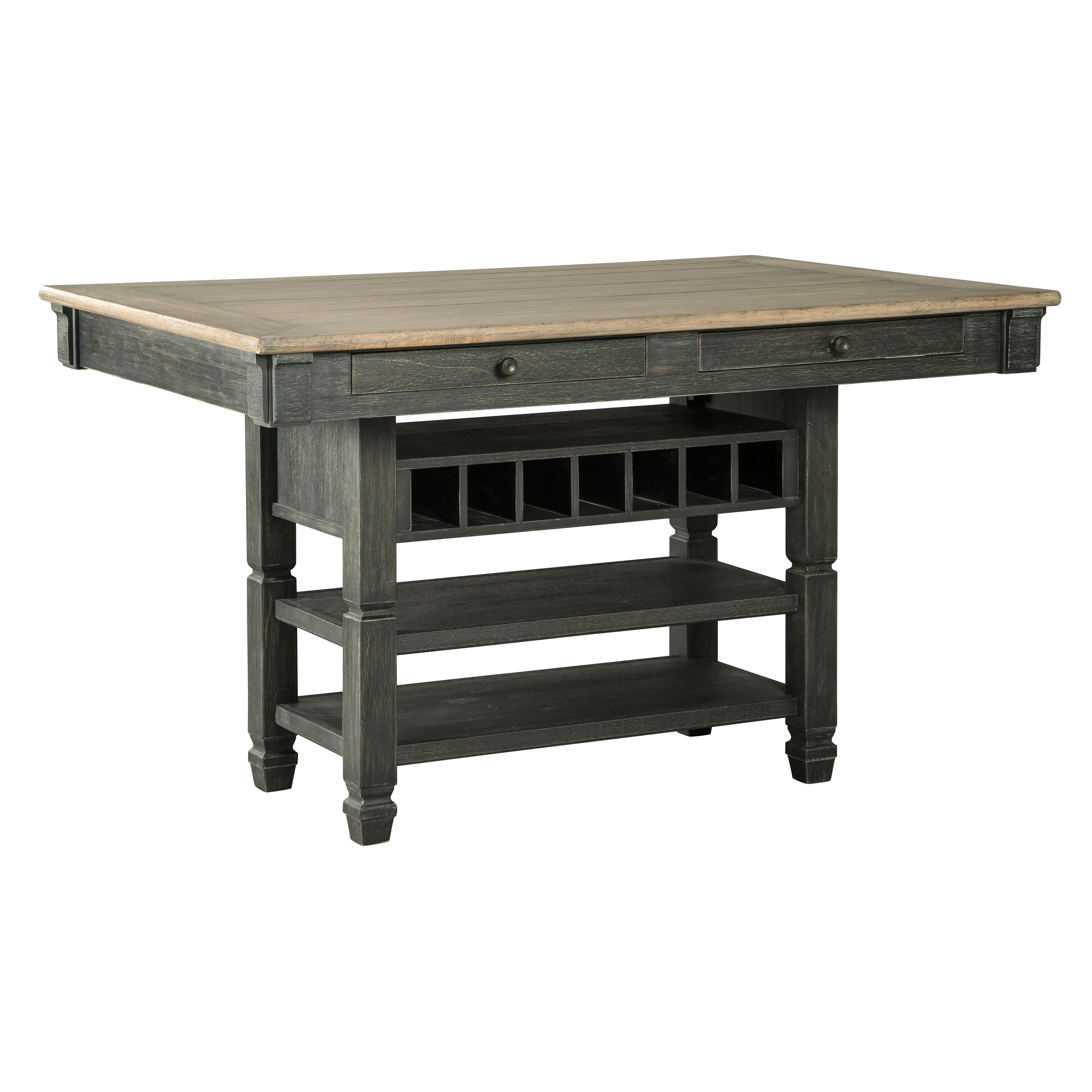 Signature Design by Ashley Tyler Creek Counter Height Dining Table with Pedestal Base D736-32 - Image 1