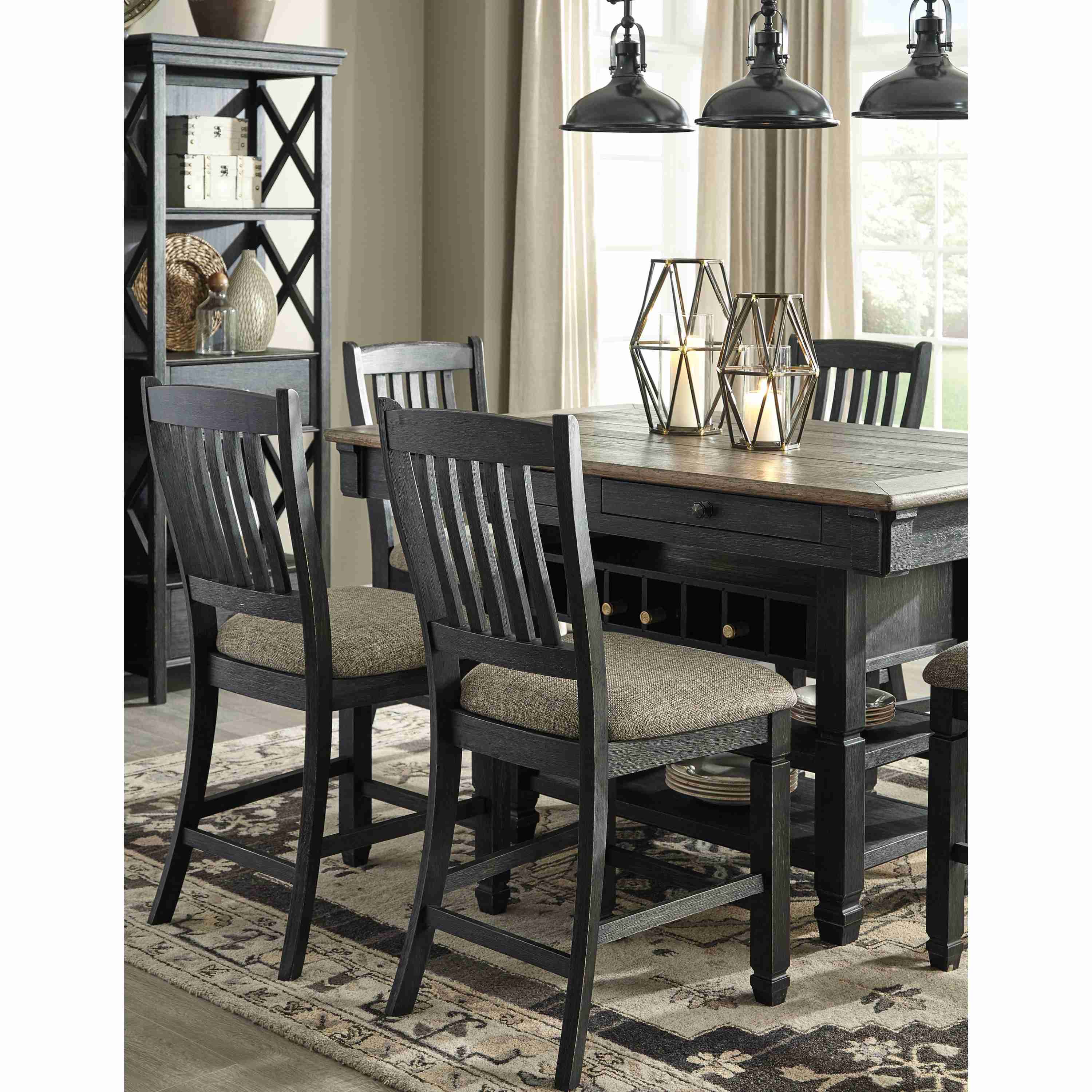 Signature Design by Ashley Tyler Creek Counter Height Dining Table with Pedestal Base D736-32 - Image 3