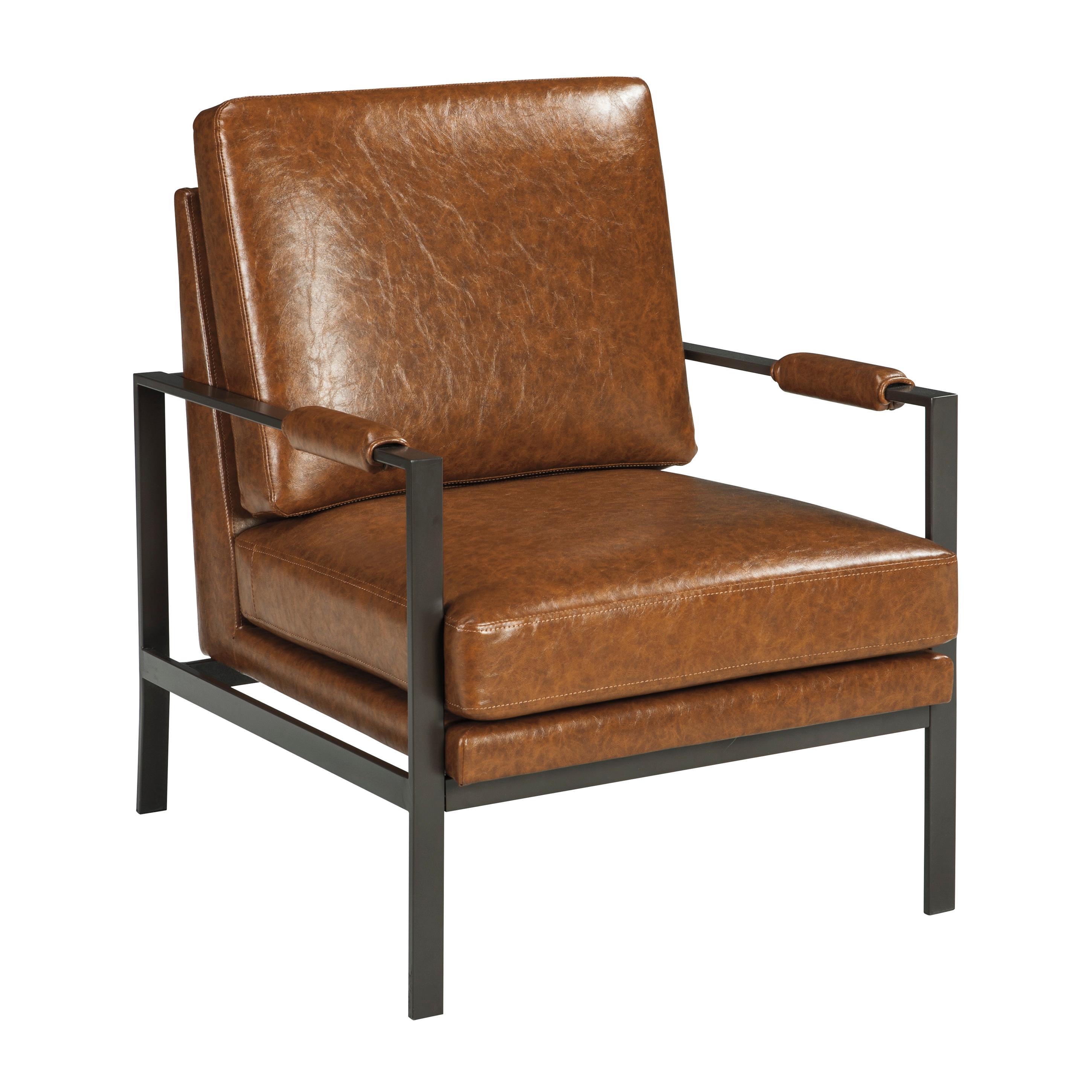 Signature Design by Ashley Peacemaker Stationary Leather Look Accent Chair A3000029 - Image 1