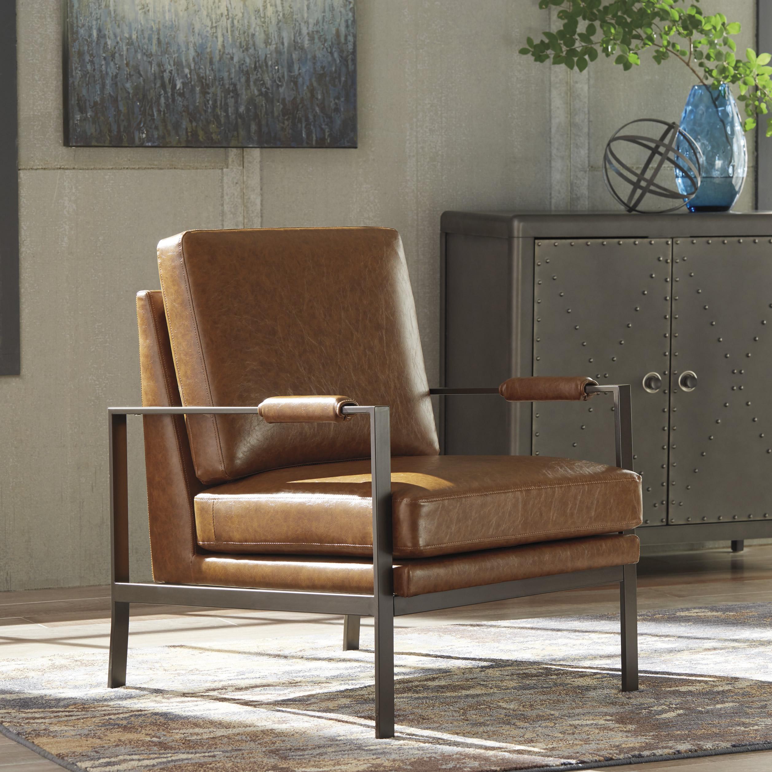 Signature Design by Ashley Peacemaker Stationary Leather Look Accent Chair A3000029 - Image 2