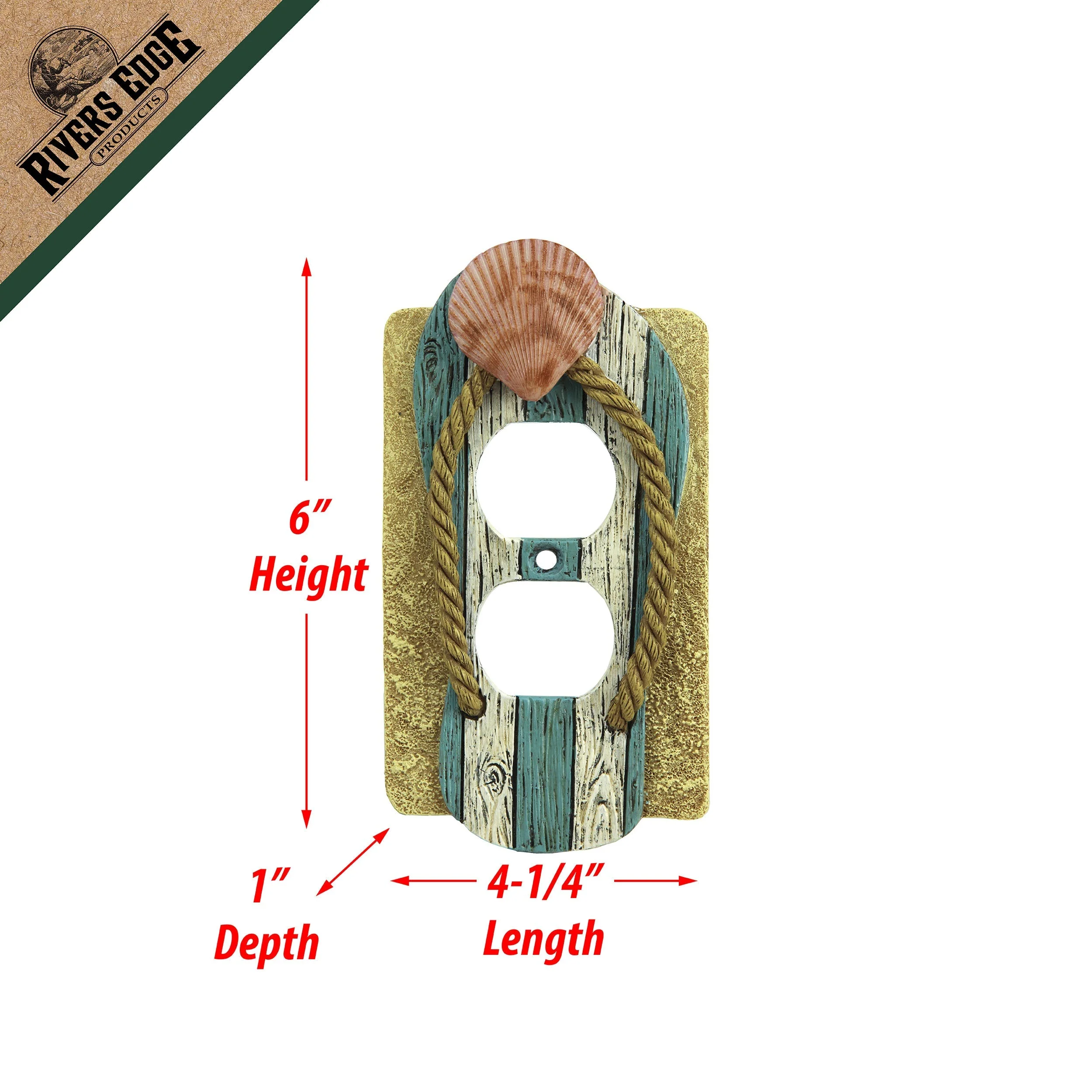 Electrical Cover Plate Single Receptacle-Beach - Image 3