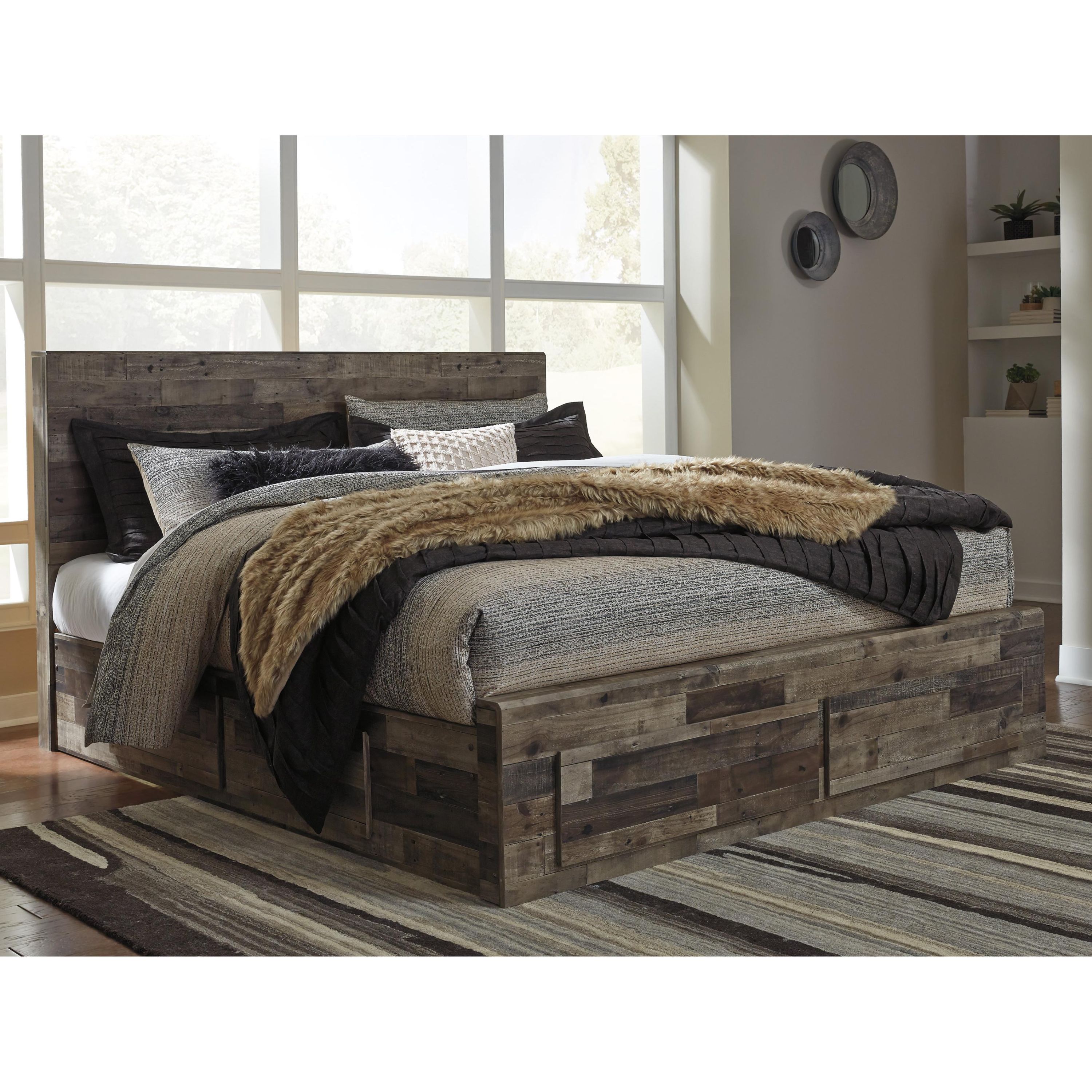 Benchcraft Derekson King Panel Bed with Storage B200-58/B200-56S/B200-60/B200-60/B100-14 - Image 2