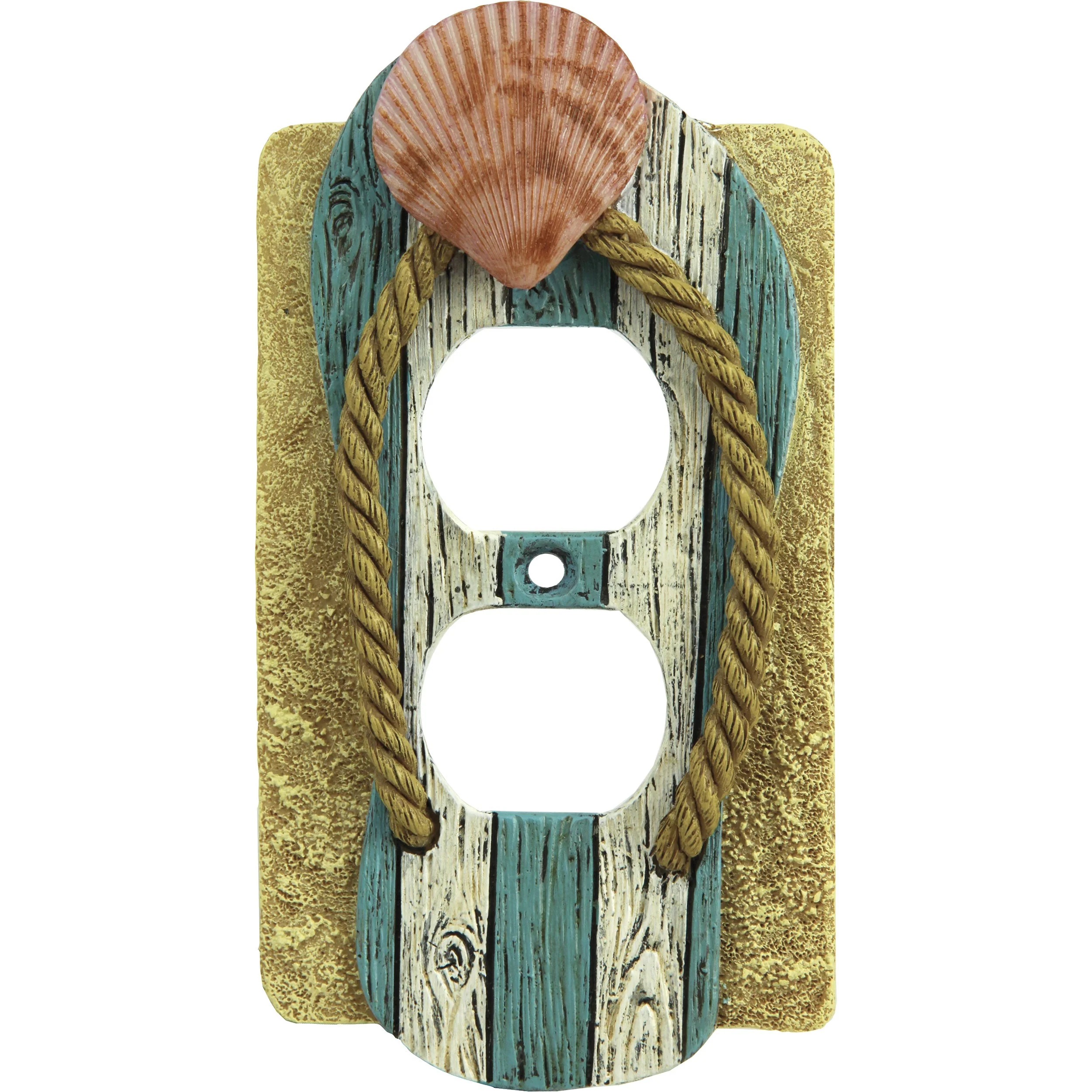 Electrical Cover Plate Single Receptacle-Beach