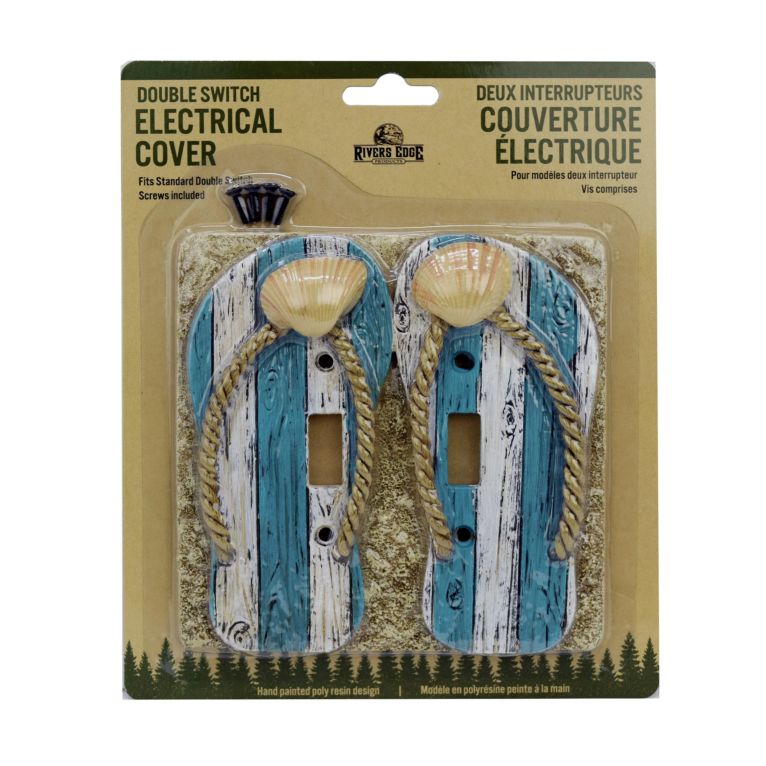 Electrical Cover Plate Double Switch-Beach - Image 2