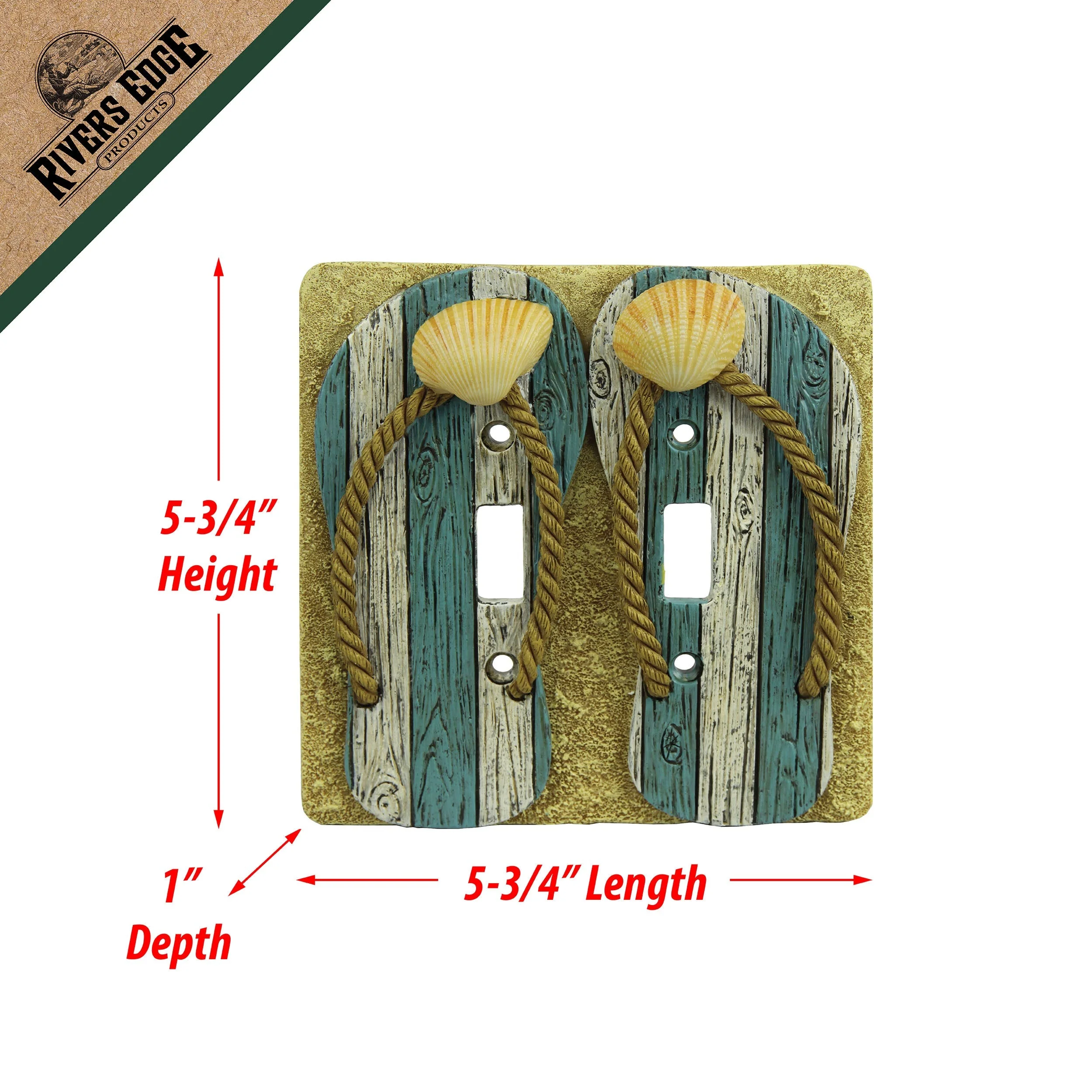 Electrical Cover Plate Double Switch-Beach - Image 3