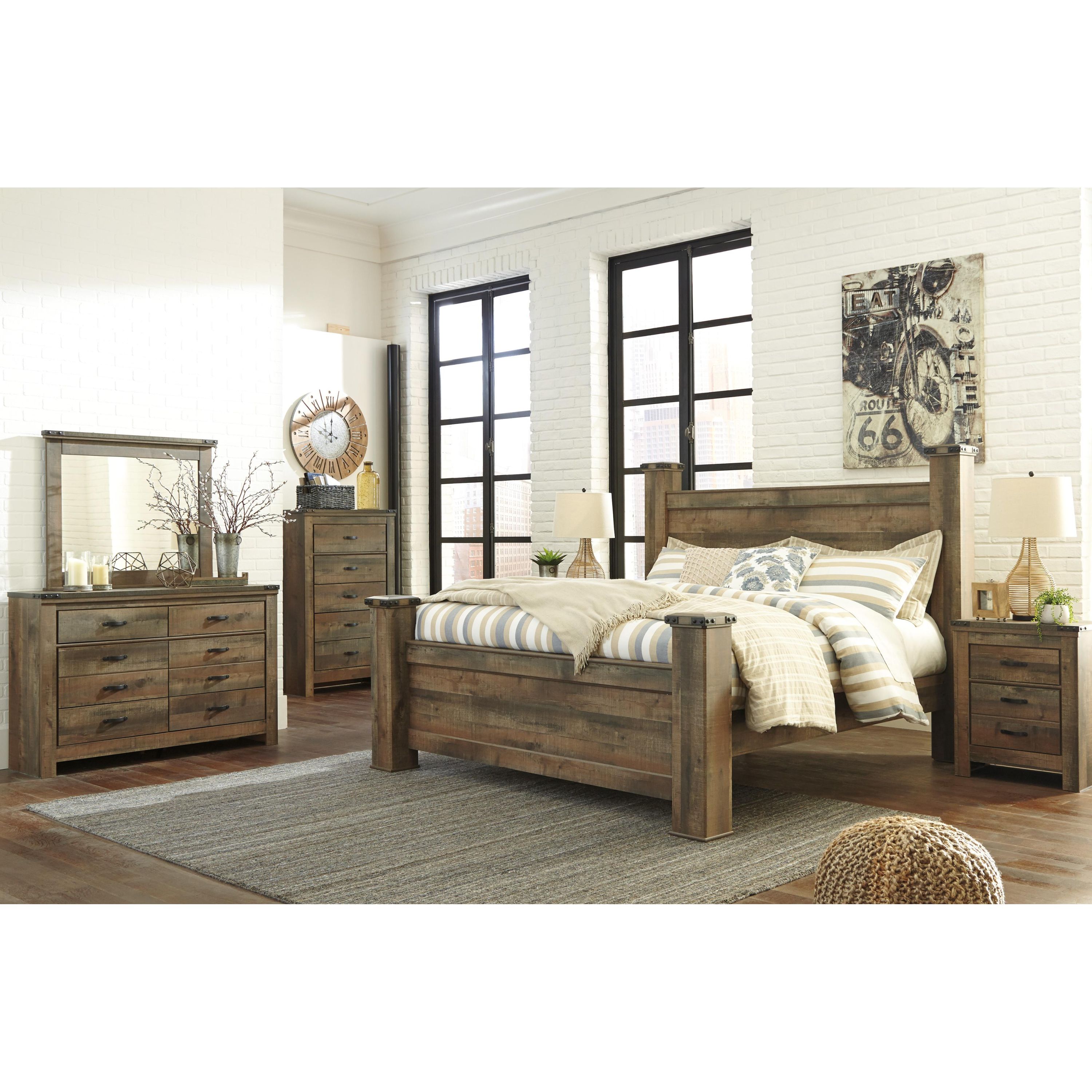 Signature Design by Ashley Trinell King Poster Bed B446-68/B446-66/B446-61/B446-99 - Image 3