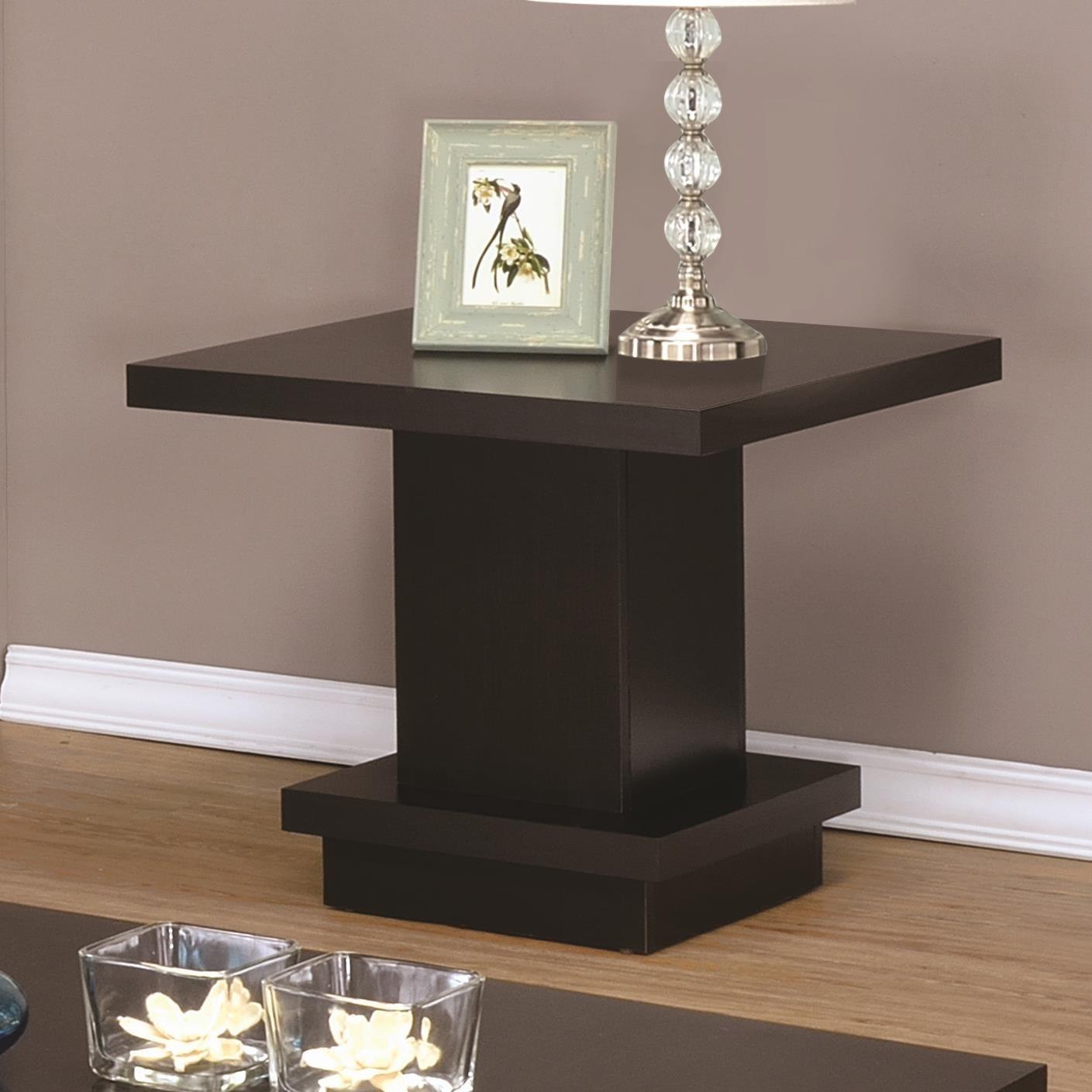 Coaster Furniture Reston 705167 Square Engineered Wood Side End Table - Cappuccino - Image 1