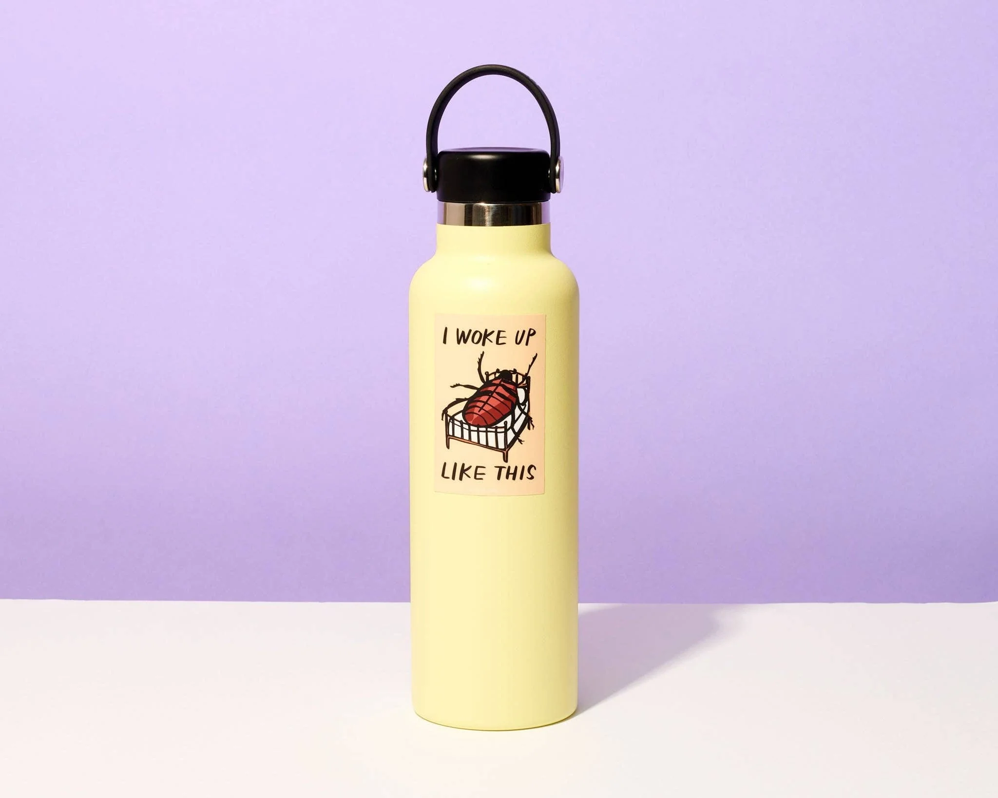 Vinyl Sticker—Woke Up Like This (Kafka, Cockroach, Book) - Image 2