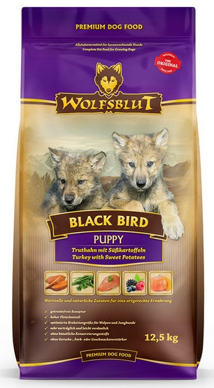Wolfsblut Black Bird Puppy – bezzbożowa karma sucha dla szczeniąt z indykiem i batatami 12,5 kg - Image 2