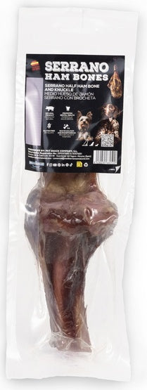 Mediterranean Natural Serrano Ham Bones połowa kości szynkowej z golonki 200 g - naturalnie suszona kość do żucia - Image 2