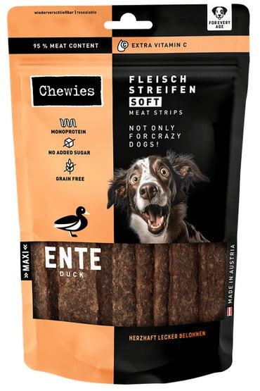 Chewies Meat Strips Soft Maxi Kaczka 150g - Image 1