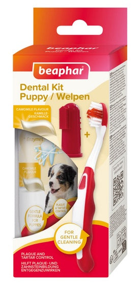 Beaphar Puppy Dental Kit – szczoteczka i pasta do zębów 50g