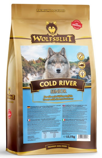 Wolfsblut Dog Cold River Senior pstrąg i bataty 12,5 kg – bezzbożowa karma rybna dla psich seniorów - Image 3