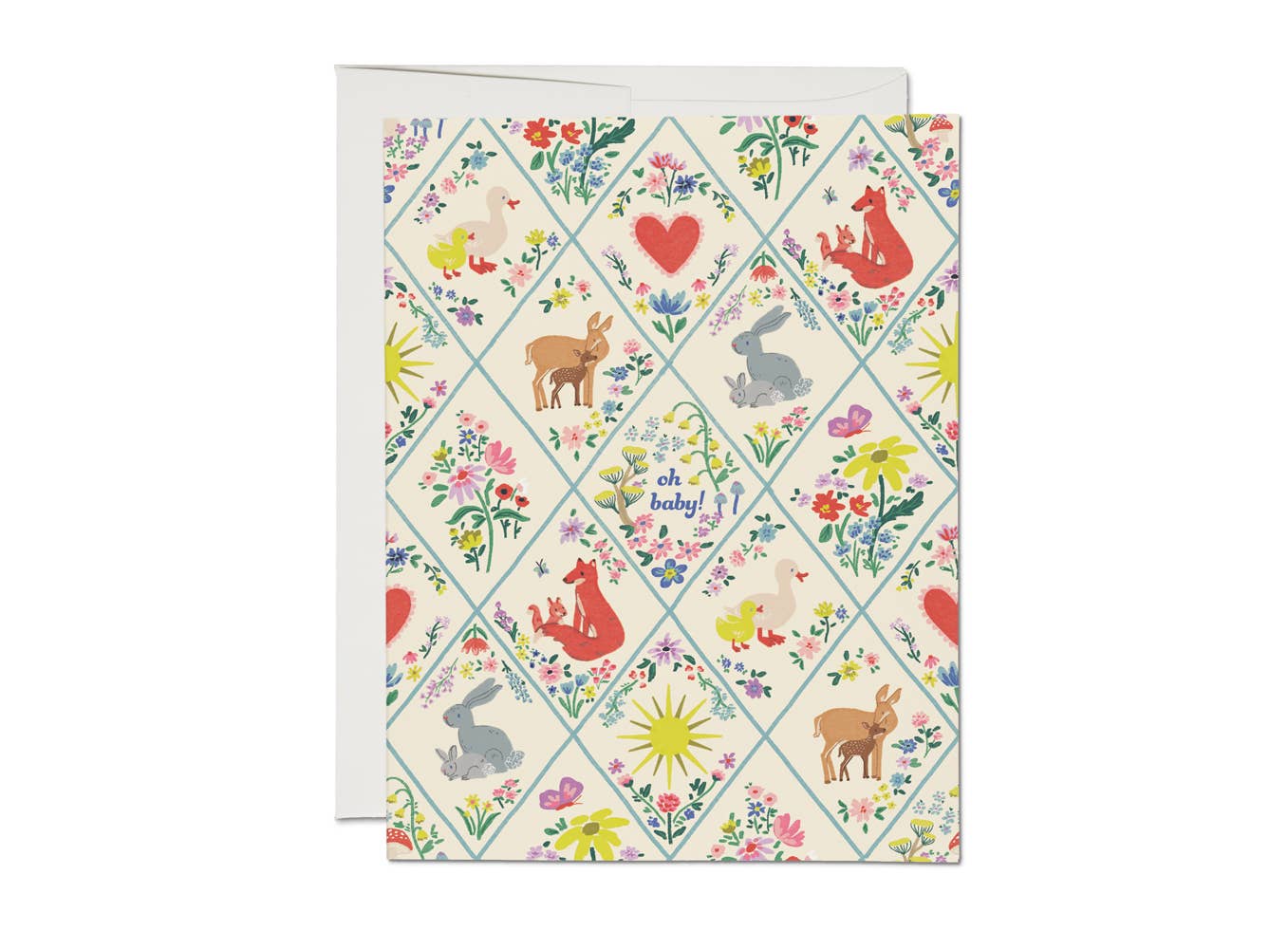 Woodland Critters baby greeting card - Image 1