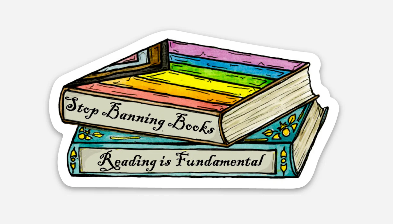 Stop Banning Books Sticker - Image 3