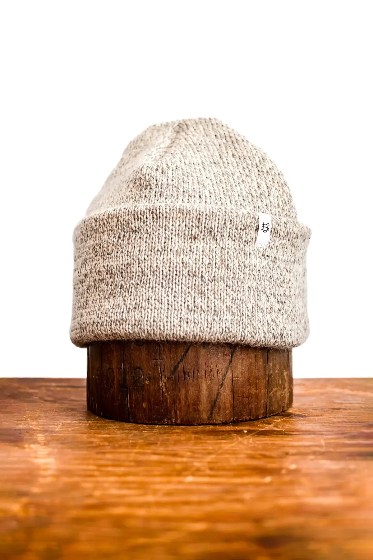 Oatmeal Melange Ragg Wool Beanie - Image 1