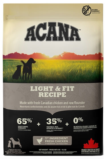 Acana light & fit dog – wysoka zawartość białka dla kontroli wagi – worek 6 kg
