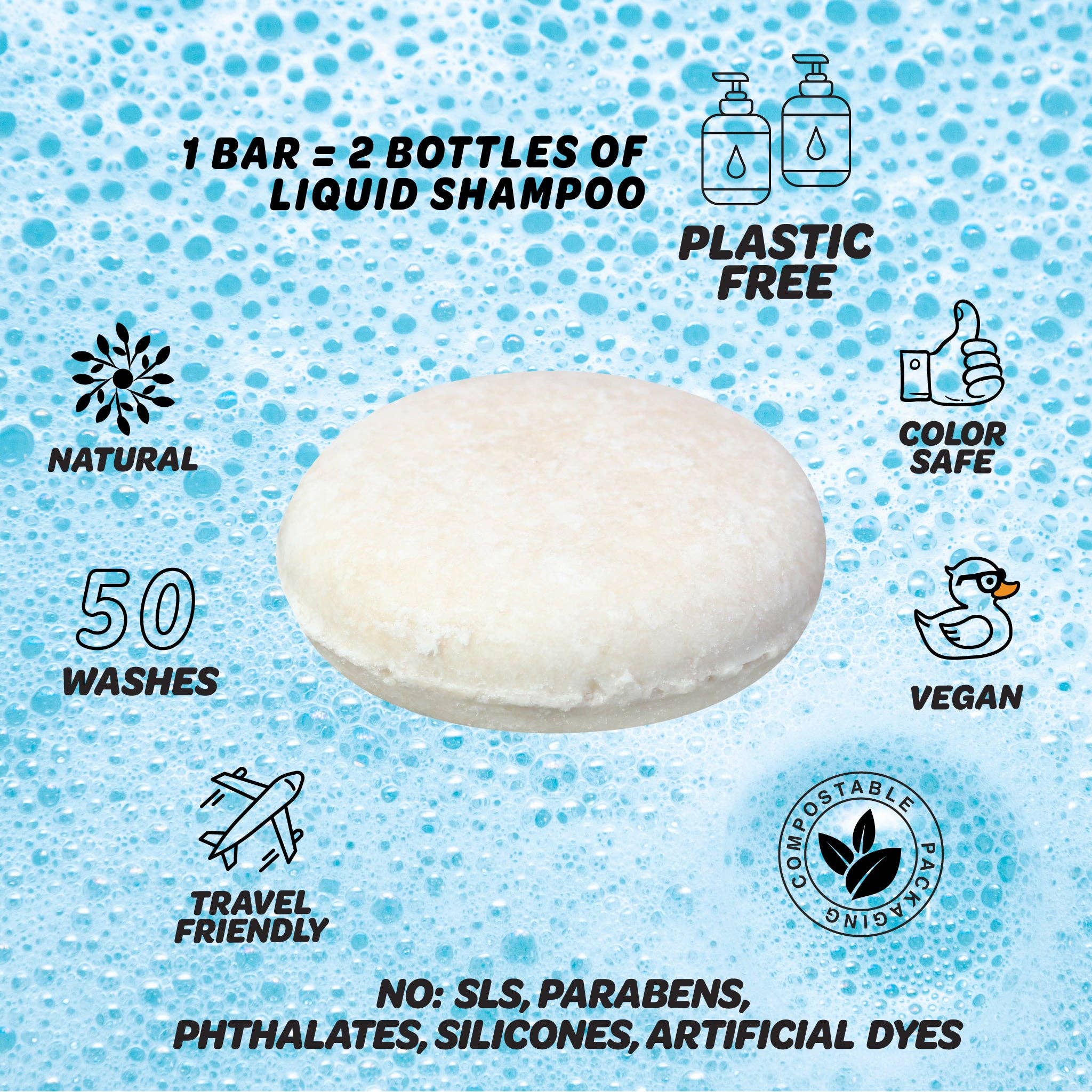 Argan Oil Bamboo Shampoo Bar - Image 2