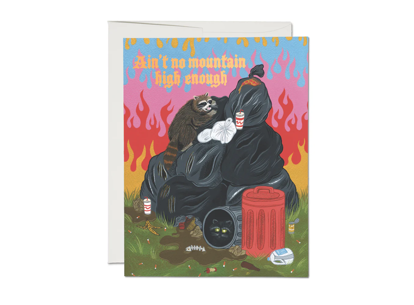 Raccoon Fun congratulations greeting card - Image 1