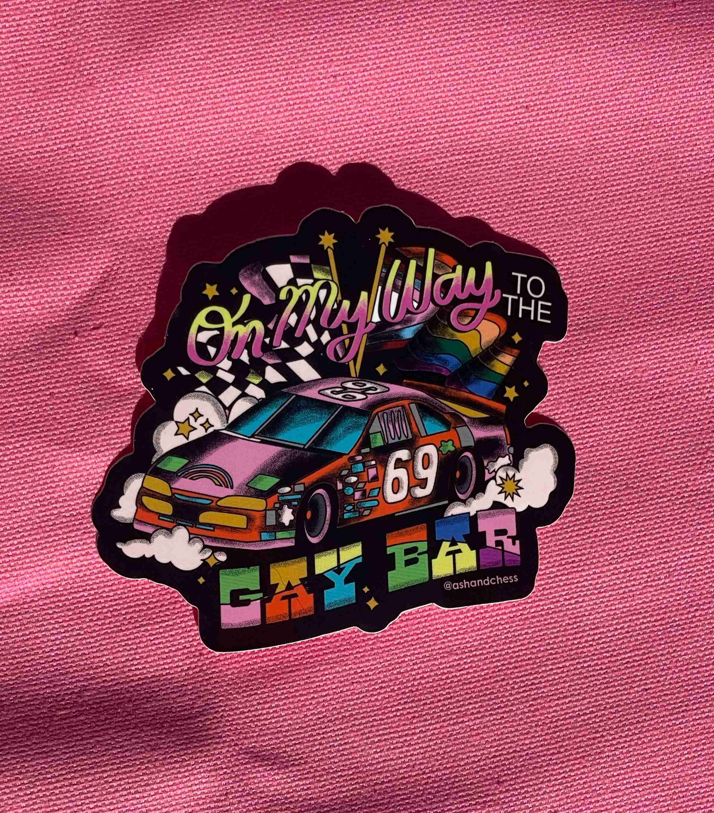 Sticker - OMW To The Gay Bar - Image 1