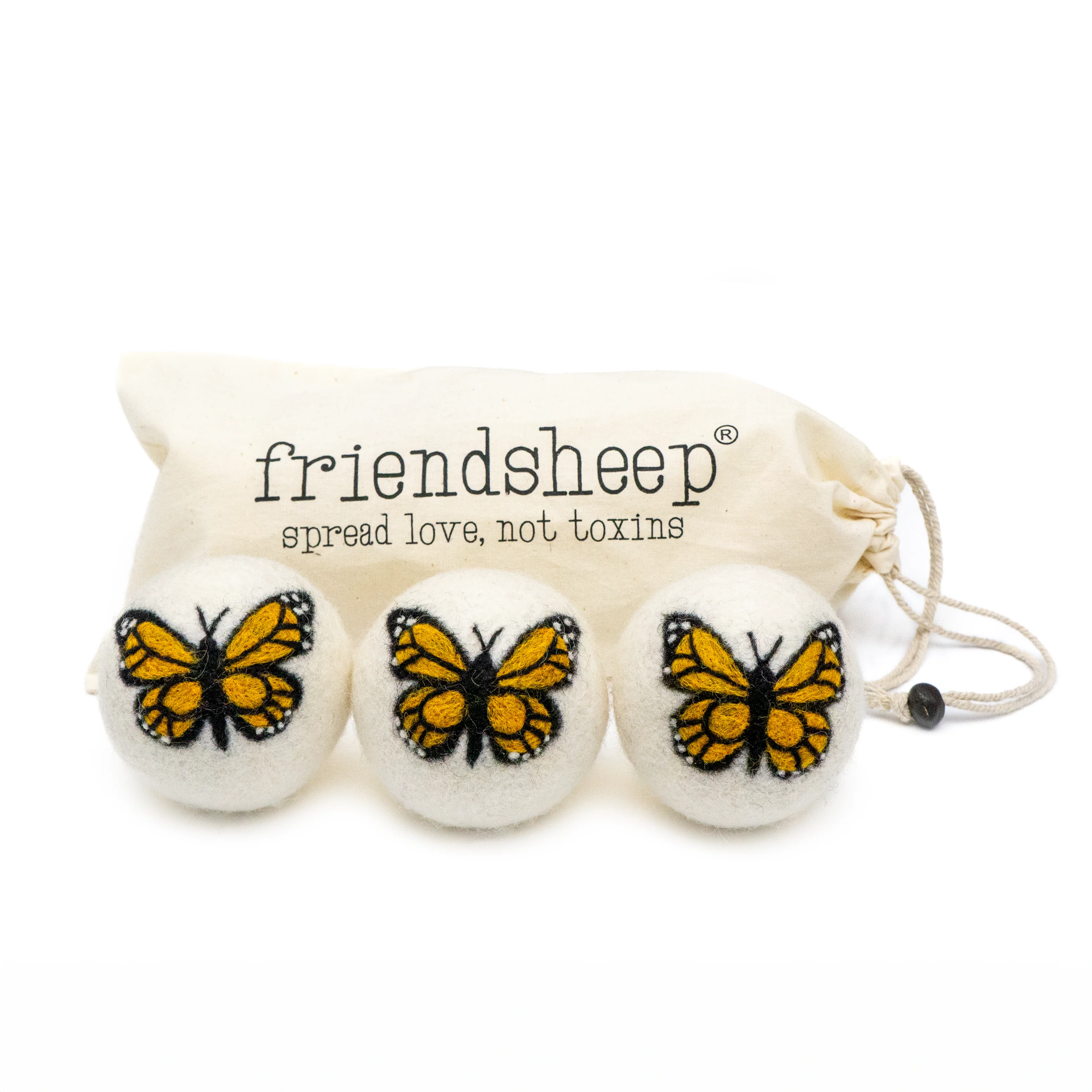 Monarch Butterfly Eco Wool Dryer Balls - Image 1