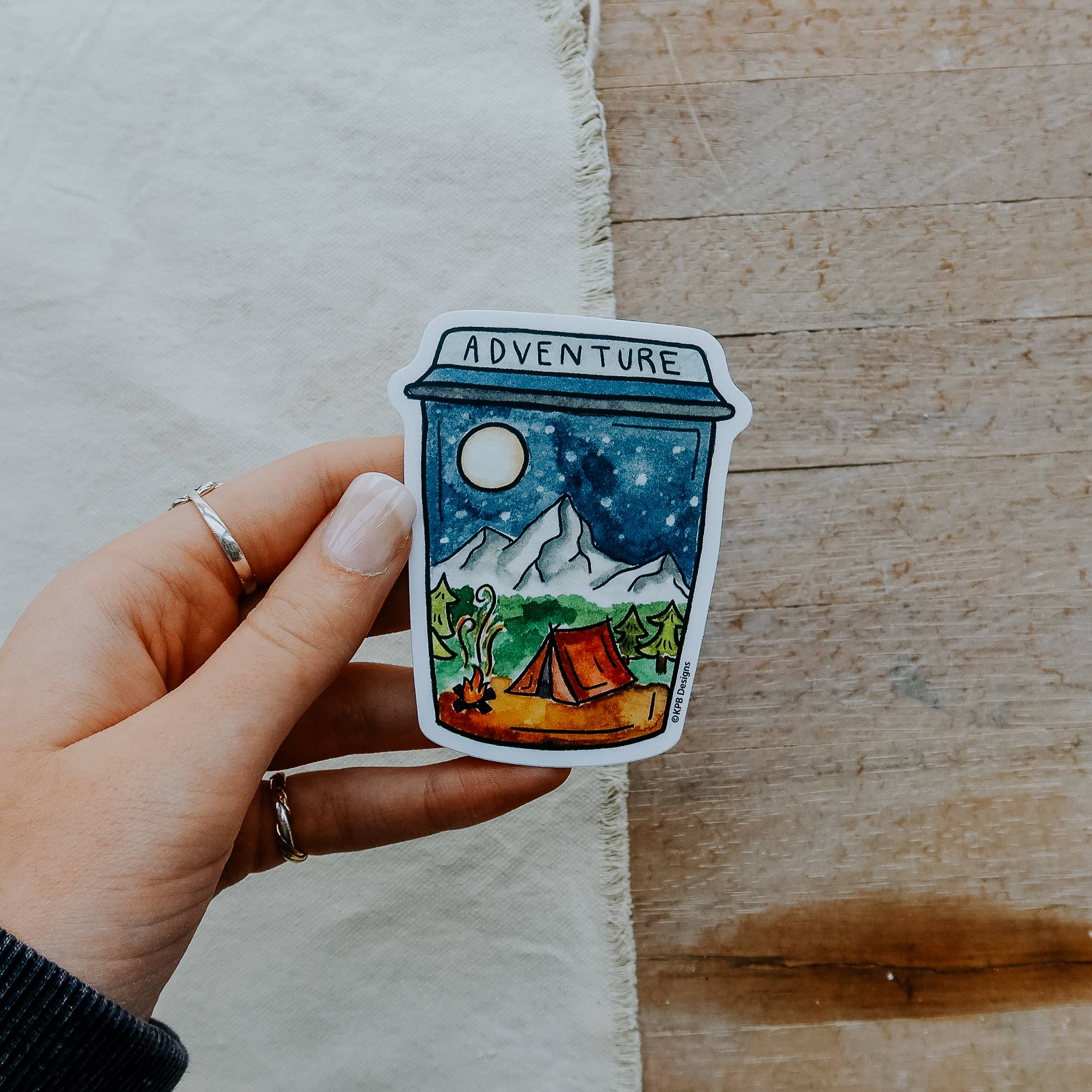 Adventure Cup Vinyl Sticker - Image 2