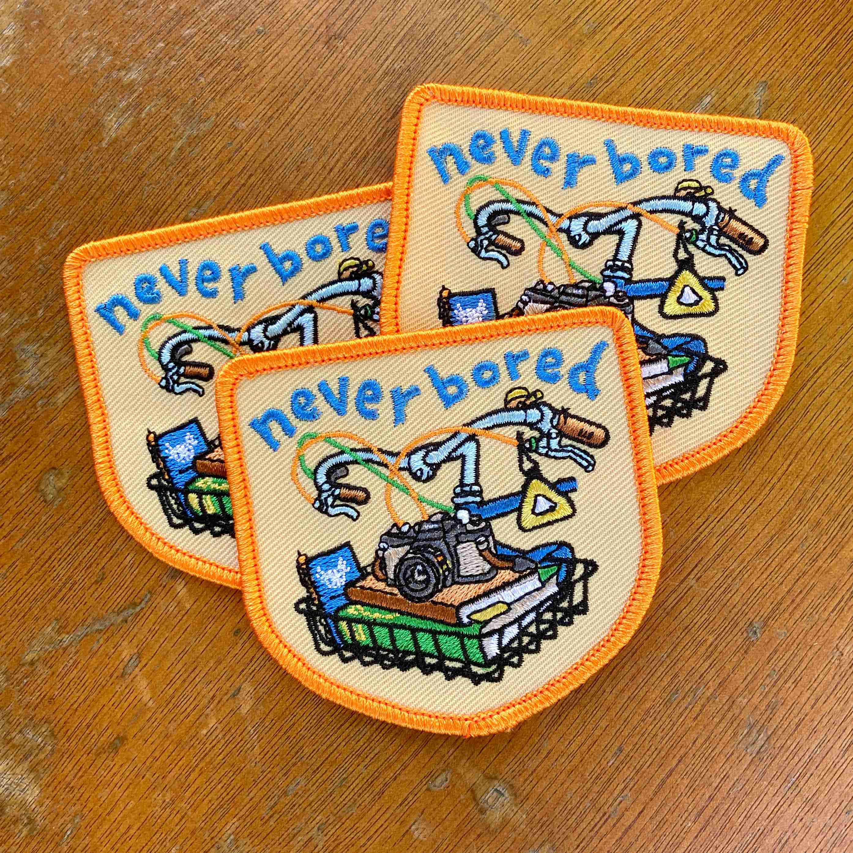 Never Bored Embroidered Patch - Image 2